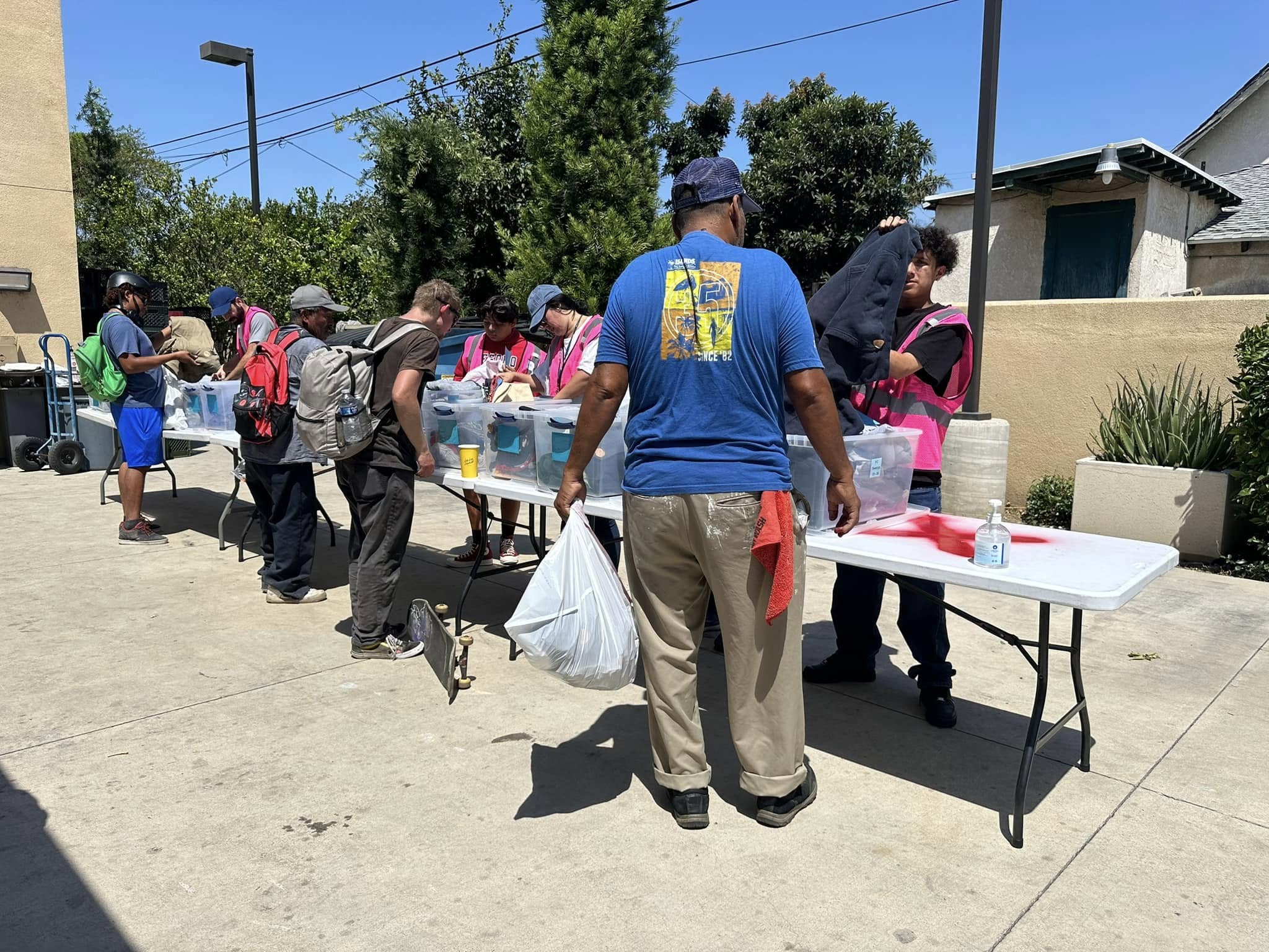 People participating in a community career program